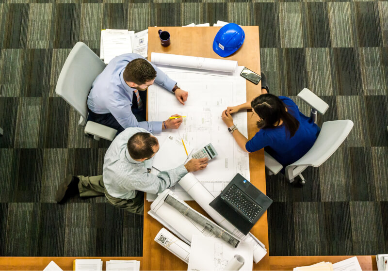 engineers working on a project