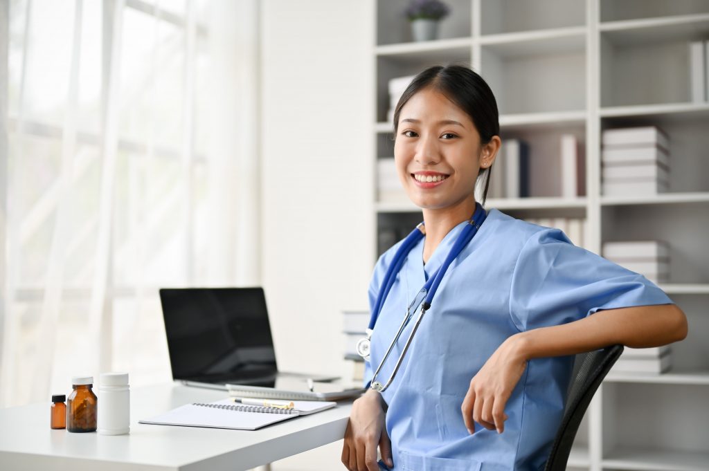 a med student smiling